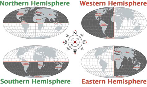 Western And Eastern Hemisphere Map