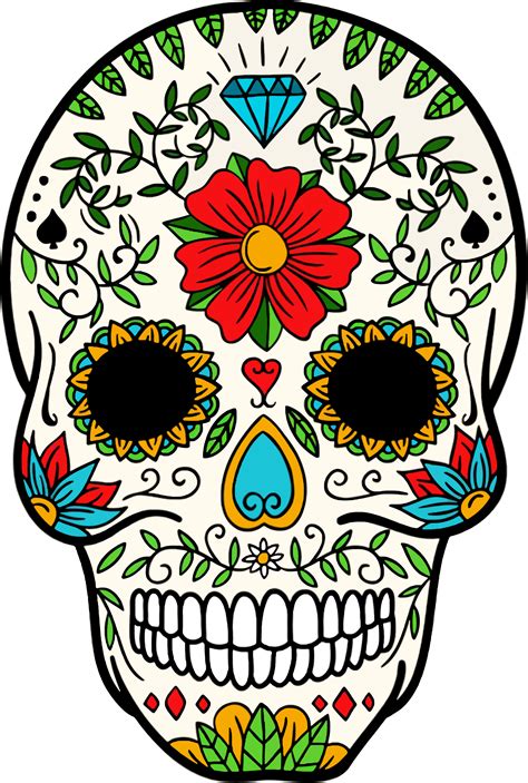 Clipart - Day Of The Dead Sugar Skull 2