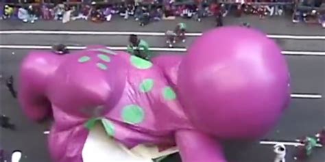 Resurfaced clip shows Barney being murdered at Thanksgiving Day parade ...