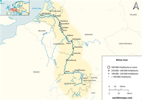 The Rhine River - World in maps