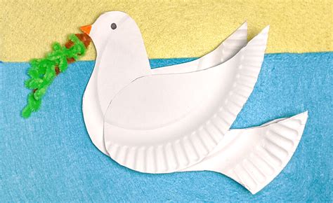 Peaceful Paper Plate Dove - Craft Project Ideas