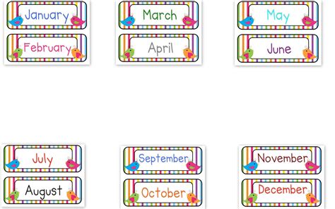 printable months of the year clipart - Clip Art Library