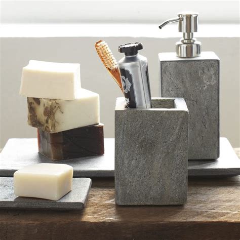 Slate Bath Accessories - Modern - Bathroom Accessories - by West Elm