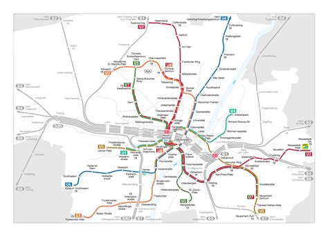 Large detailed U-Bahn map of Munich city | Munich | Germany | Europe ...