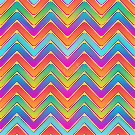 Rainbow Waves Seamless Pattern Stock Vector - Illustration of blue ...