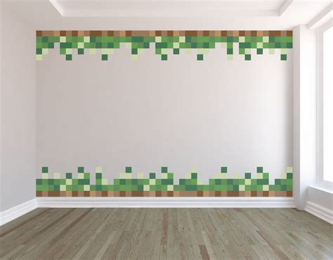 Pixel Block Room Border Wall Sticker Minecraft Inspired - Etsy UK