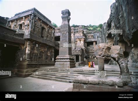 Kailasa Temple pillar ; Ellora caves ; UNESCO World Heritage Site ...