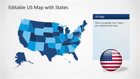 US Map Template for PowerPoint with Editable States - SlideModel