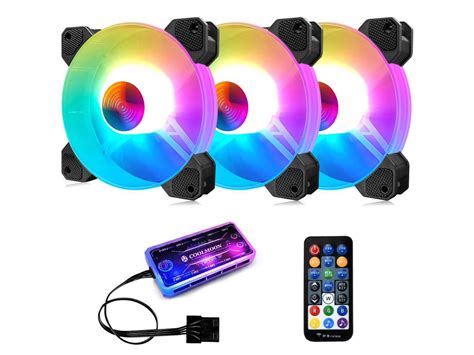 3 Pack RGB Case Fans,COOLMOON 120mm Silent Computer Cooling PC Case Fan ...