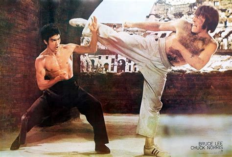 'BRUCE LEE Vs Chuck Norris Kung Fu Master Of Martial Arts Wall ...