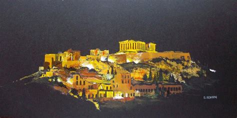 The Acropolis Painting by Samir Sokhn - Pixels