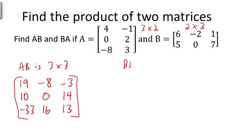 Matrix Multiplication - Example 1 ( Video ) | Algebra | CK-12 Foundation