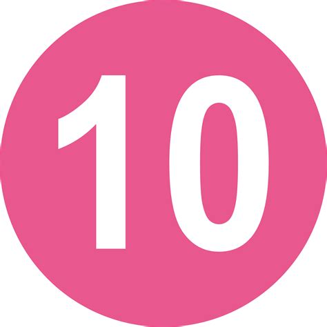 10 Number PNG Transparent Images