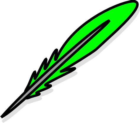 Green Feather Clip Art at Clker.com - vector clip art online, royalty ...