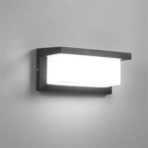 18W Outdoor Lighting Modern Wall Light LED Wall Sconce Square Metal ...