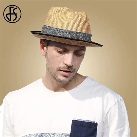 Aliexpress.com : Buy FS Sun Hat For Men Straw Wide Brim Panama Hats ...