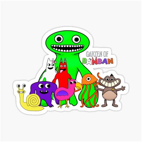 "Garten of banban group all characters!" Sticker for Sale by ...