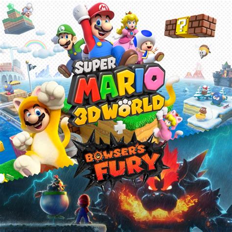 Super Mario 3D World + Bowser’s Fury (2021) Nintendo Switch box cover ...