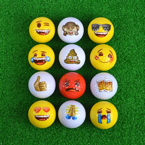 Emoji Official Novelty Fun Golf Balls (Pack of 12): Amazon.co.uk ...