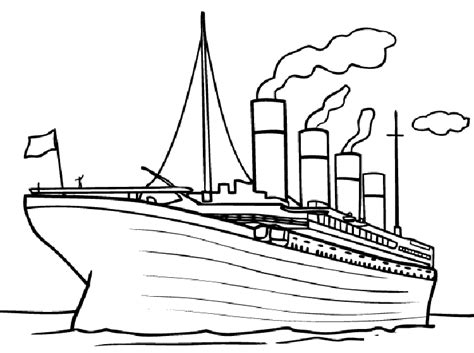 free colouring in images of titanic - Google Search | Titanic, Coloring ...