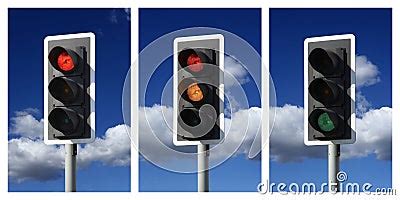 Sequence Of Red Amber Green Traffic Lights Stock Photo - Image: 16349020