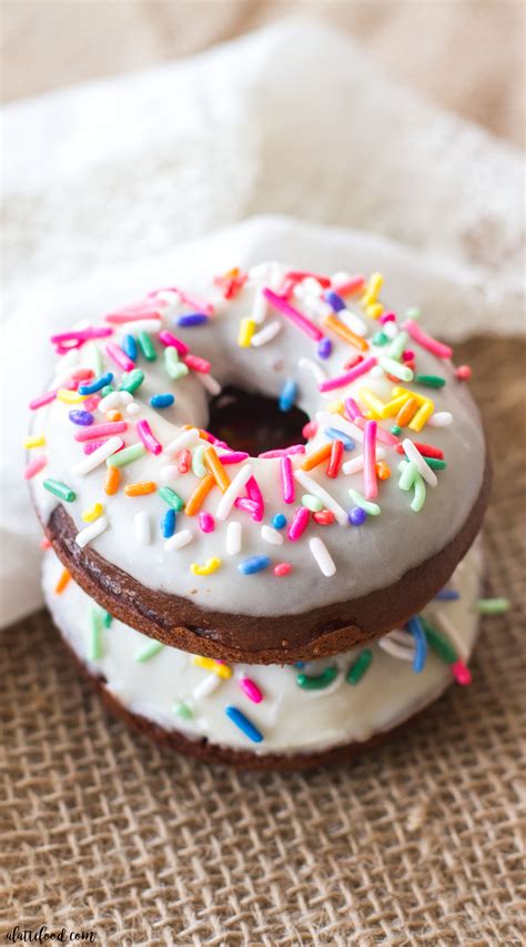 Chocolate Sprinkle Donuts with Vanilla Glaze - A Latte Food