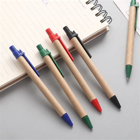 100% Biodegradable Pens Eco Friendly Kraft Pen Custom Environmental ...