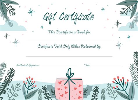 Printable Christmas Gift Certificates