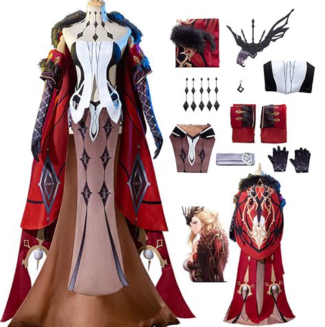 Spel Genshin Impact La Signora Cosplay Kostuum Volledige Set Volwassen ...