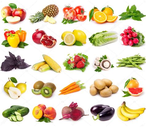 Collection of fresh fruits and vegetables — Stock Photo © valery121283 ...