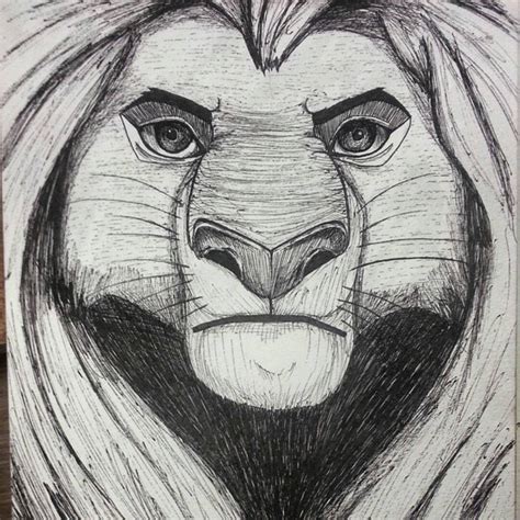 Mufasa in pen by theartofkailah on DeviantArt