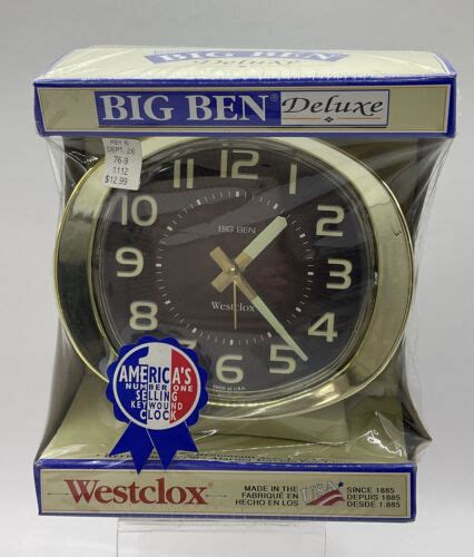 Vintage Big Ben Deluxe Alarm Clock Westclox Wind Up Unopened Package ...