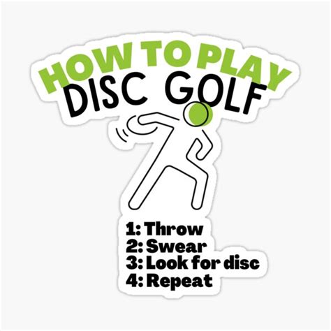 "Disc golf How To Play Disc Golf Funny" Sticker for Sale by ismaelart ...