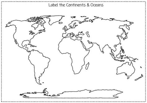 Printable Blank World Map Continents