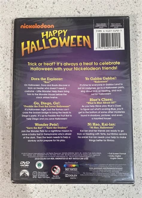 Nickelodeon Happy Halloween Nick Jr. (DVD NEW) Dora Explorer Yo Gabba ...