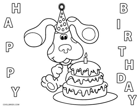 Blues Clues Happy Birthday Coloring Pages Coloring Pages