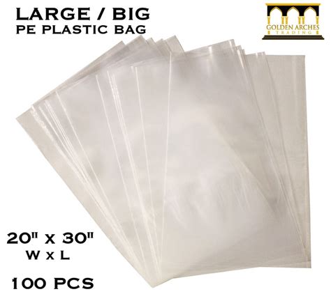 LARGE PE Clear Plastic Bag 20 inches x 30 inches (100 PCS) for Frozen ...