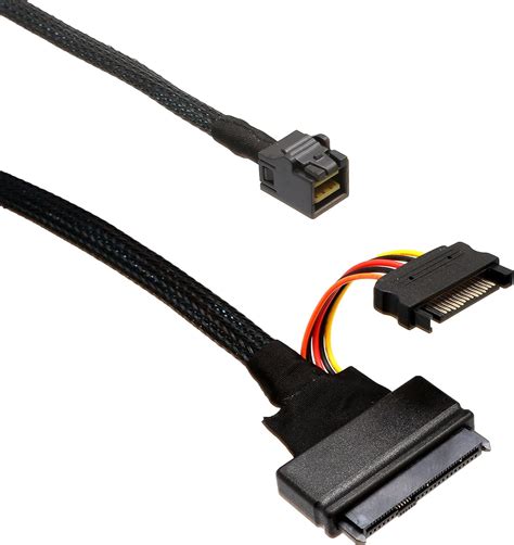 U.2 NVMe to MiniSAS Cable with SATA Power Connector for 2.5" U.2 NVMe ...