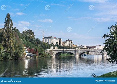 The Bridge Over the Po River in Turin, Italy Editorial Stock Image ...