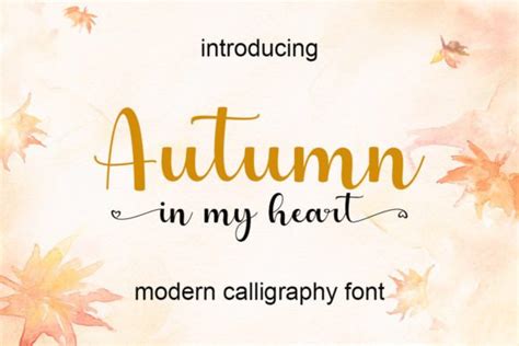 Autumn in My Heart Font by cavalera creative · Creative Fabrica