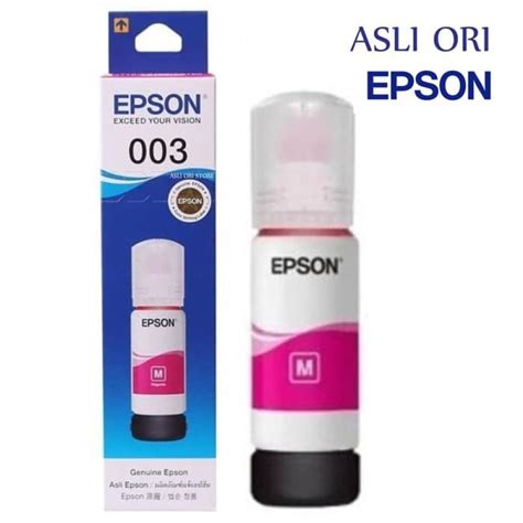 Tinta Epson 003 asli original L1110 L3110 L1210 L3210 - Merah