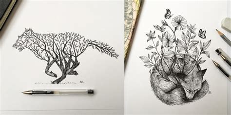 Awesome Sketches Pen Drawings by Alfred Basha | 99inspiration