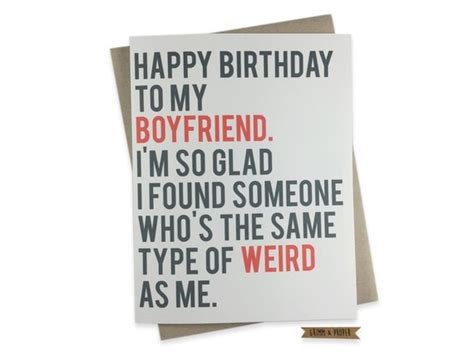 Funny Boyfriend Birthday Card Boyfriend's Birthday