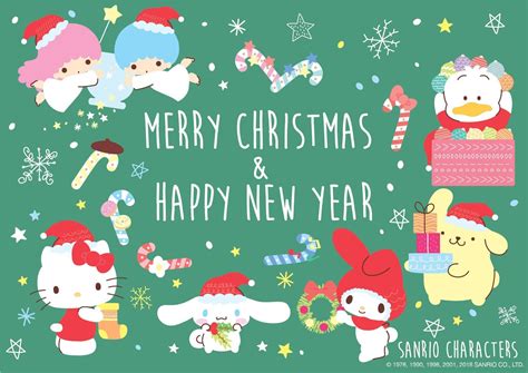 Merry Christmas & Happy New Year | Hello kitty christmas cards, Hello ...