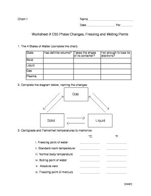 Phase Change Worksheet Pdf - Fill Online, Printable, Fillable, Blank ...