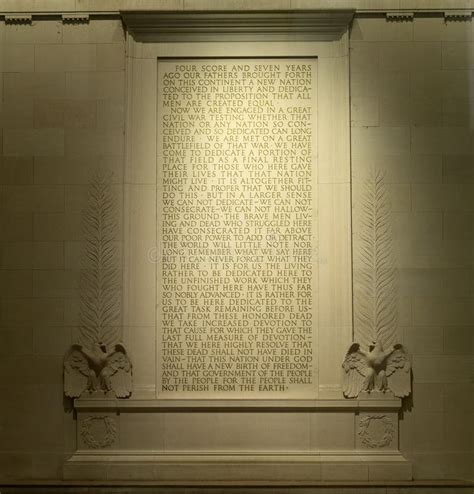 Text of the Gettysburg Address at the Lincoln Memorial in Washington ...