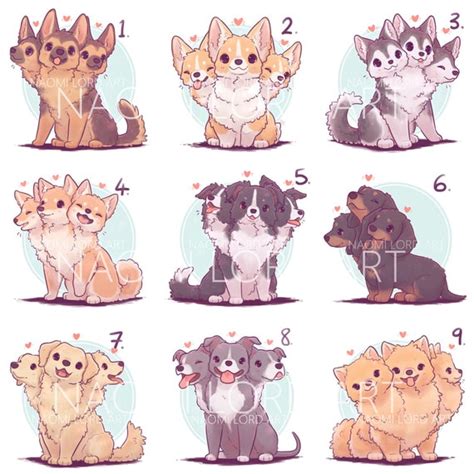 Cute Cerberus Stickers And/ or Prints 6x6 or 8x8 - Etsy Australia