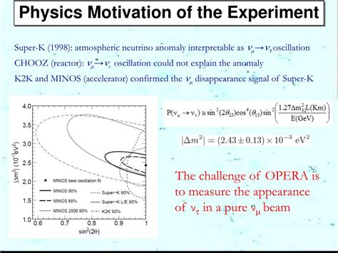 PPT - Status of the OPERA Neutrino Oscillation Experiment PowerPoint ...