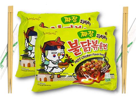 Samyang Jjajang Buldak Spicy Ramen Korean Black Bean Sauce Hot Chicken ...