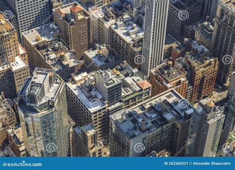 Beautiful Top-down View of Rooftops of Skyscrapers in Densely Built-up ...